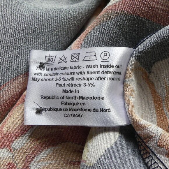 Stenstroms Frida Floral Print Long Shirt Dress with Matching Belt USA Size Small - Picture 15 of 15